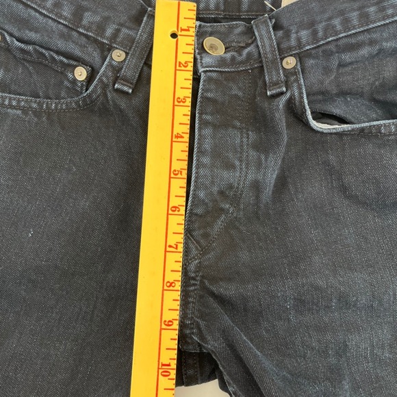 rag & bone RB15X Slim Straight Black Denim Jeans Button Fly Cotton Women Size 30 - Picture 5 of 9